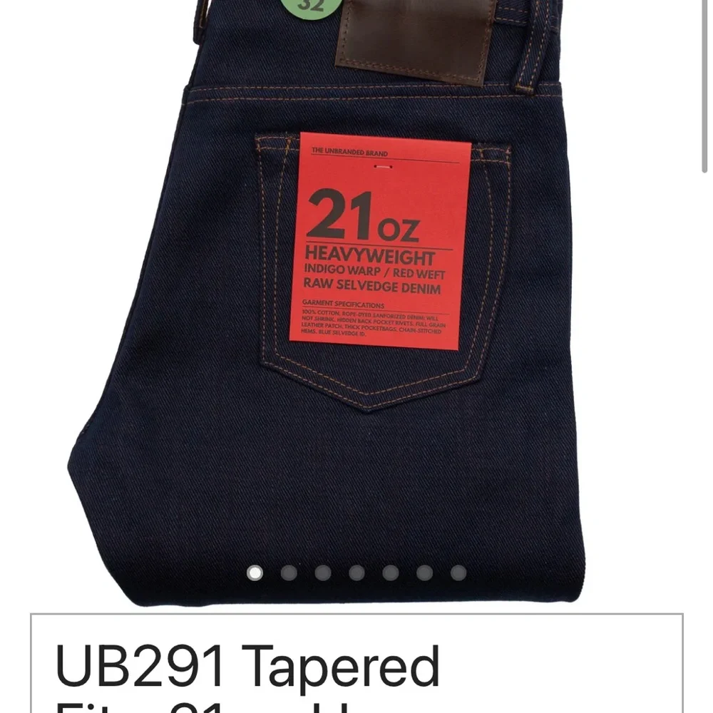 Unbranded UB291 Tapered selvedge denim Size 34 - Picture 9 of 13